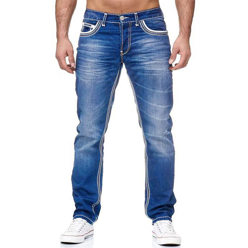 Jeans para Hombre de Alta Elasticidad con Doble Costura