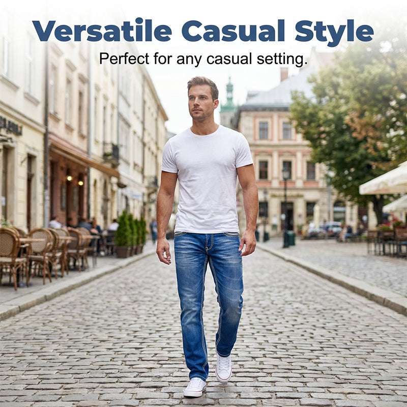 Jeans para Hombre de Alta Elasticidad con Doble Costura