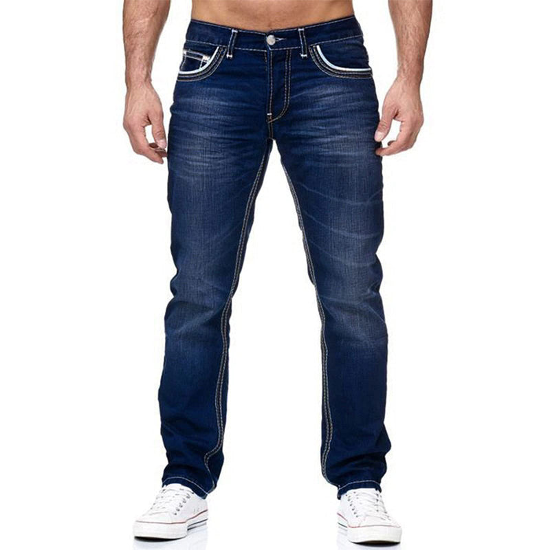 Jeans para Hombre de Alta Elasticidad con Doble Costura