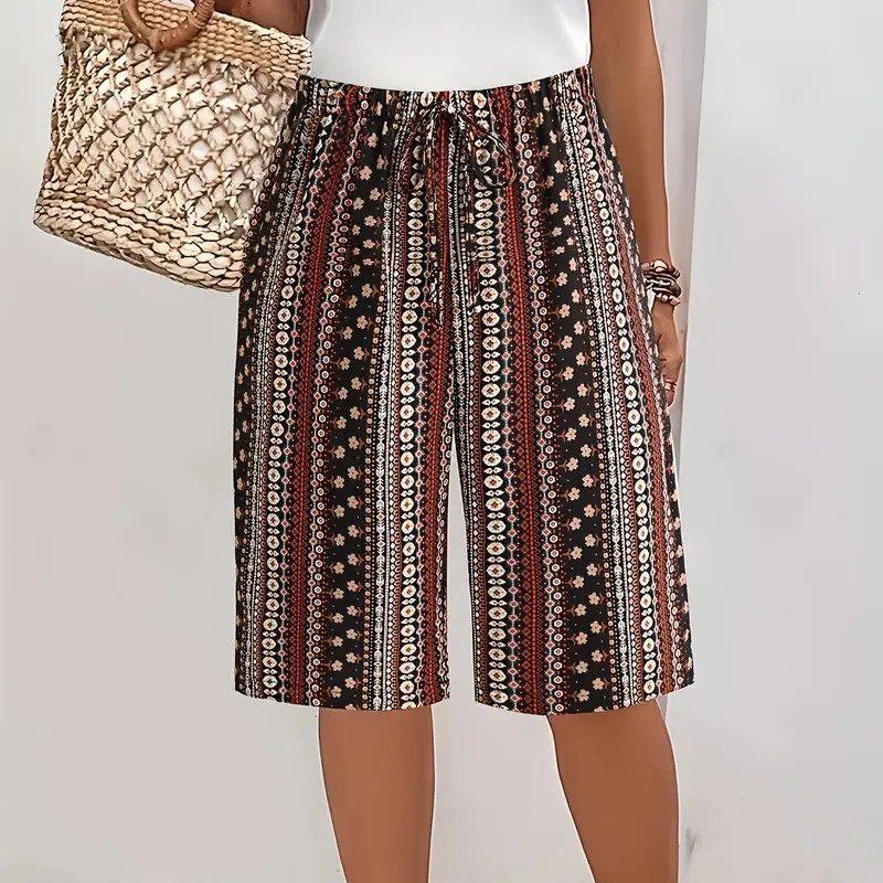 🌸LIMITED-TIME 50% OFF!⏰Women’s Retro Printed Wide Leg Shorts