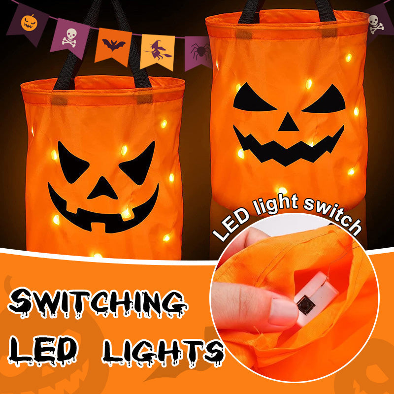 🎁2026 New Arrivals 50% OFF💥Halloween Glowing Pumpkin Bag – LED Lights & Spacious Interior 🍬