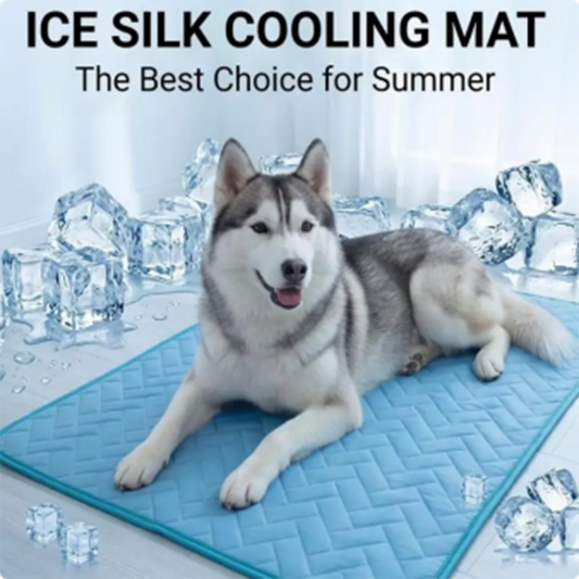 Alfombra Refrescante de Seda de Hielo Transpirable para Mascotas