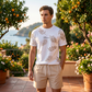 Conjunto de 2 Piezas Estampado de Verano para Hombre