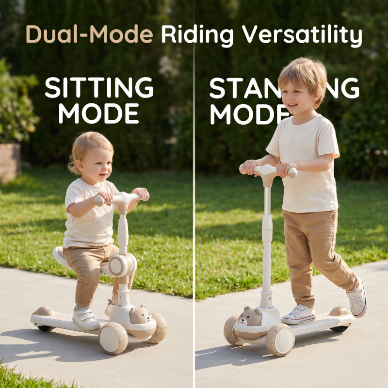 📢📢50% OFF !! ⏰🛴Anti-Tip Children's Kick Scooter with Luminous Wheels
