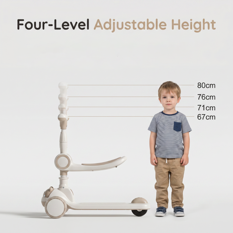 📢📢50% OFF !! ⏰🛴Anti-Tip Children's Kick Scooter with Luminous Wheels
