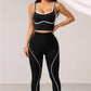 Conjunto de sujetador deportivo y leggings de gran elasticidad para mujer