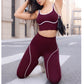 Conjunto de sujetador deportivo y leggings de gran elasticidad para mujer