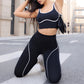 Conjunto de sujetador deportivo y leggings de gran elasticidad para mujer