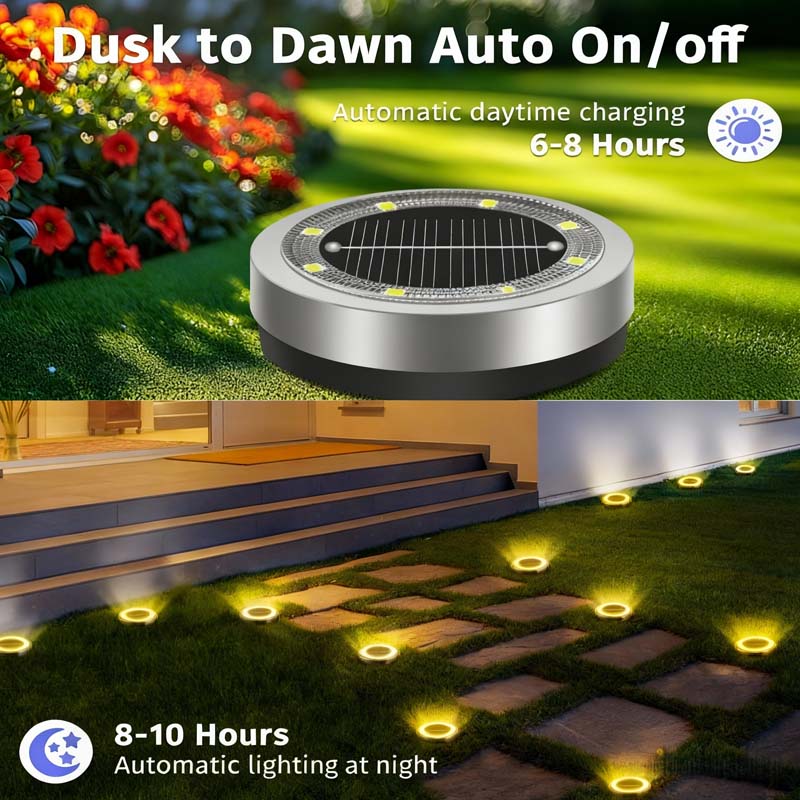 Luz Solar de Suelo para Jardín Exterior