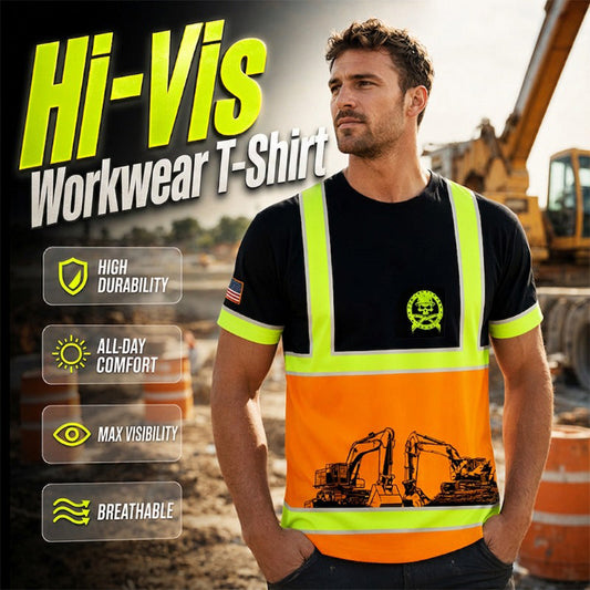🦺 Venta 2026 — ¡Más de 11,000 Vendidos!🔥 Camiseta de Trabajo de Alta Visibilidad – Diseño de Seguridad Llamativo 🚧