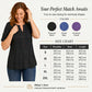 Blusa Plisada Casual con Cuello en V para Mujer