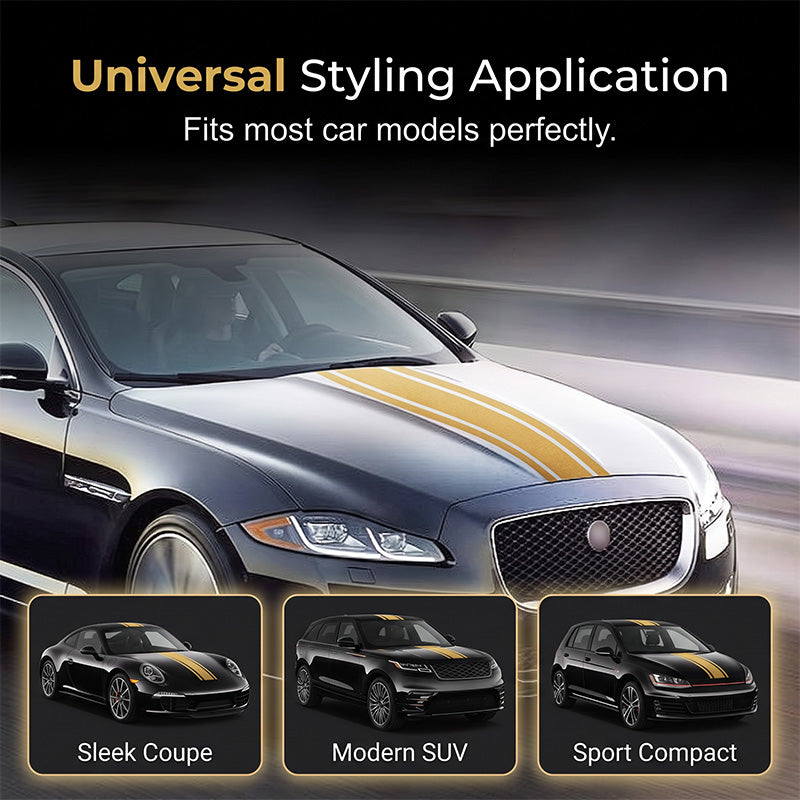 📢📢50% OFF !! ⏰Universal Car Hood Racing Stripe Decal Sport Body Side Stickers