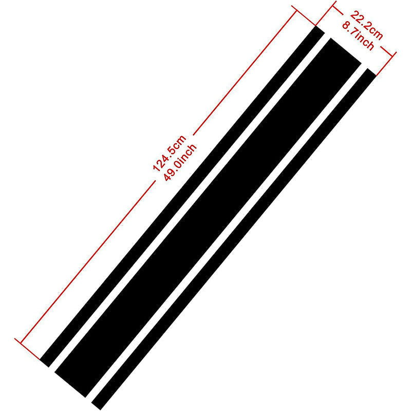 📢📢50% OFF !! ⏰Universal Car Hood Racing Stripe Decal Sport Body Side Stickers