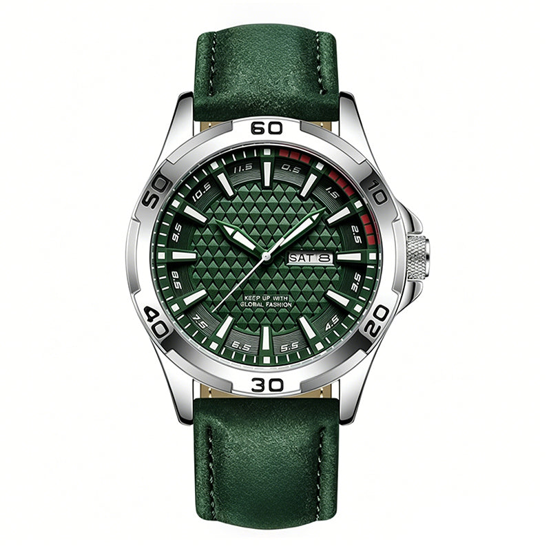 ⌚ LIMITED-TIME 50% OFF! 💥 Men's Luminous Quartz 30M Sports Wristwatch – 3D Geometric Dial, Anti-Scratch, Water Resistant ✨
