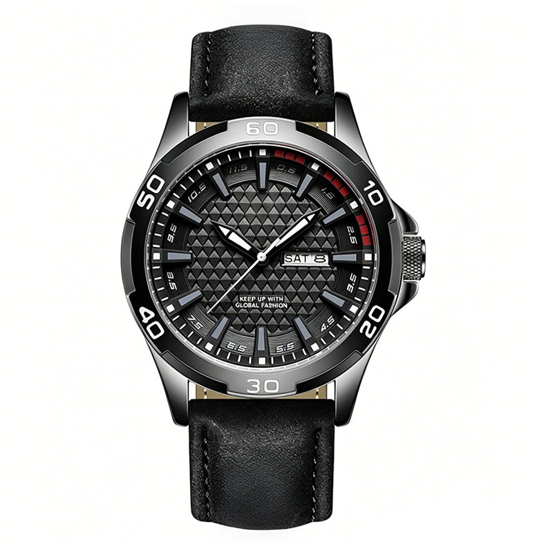 ⌚ LIMITED-TIME 50% OFF! 💥 Men's Luminous Quartz 30M Sports Wristwatch – 3D Geometric Dial, Anti-Scratch, Water Resistant ✨