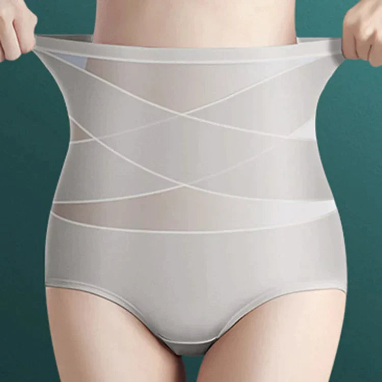 Pantalones moldeadores de seda sin tirantes Traceless Ice de talle alto