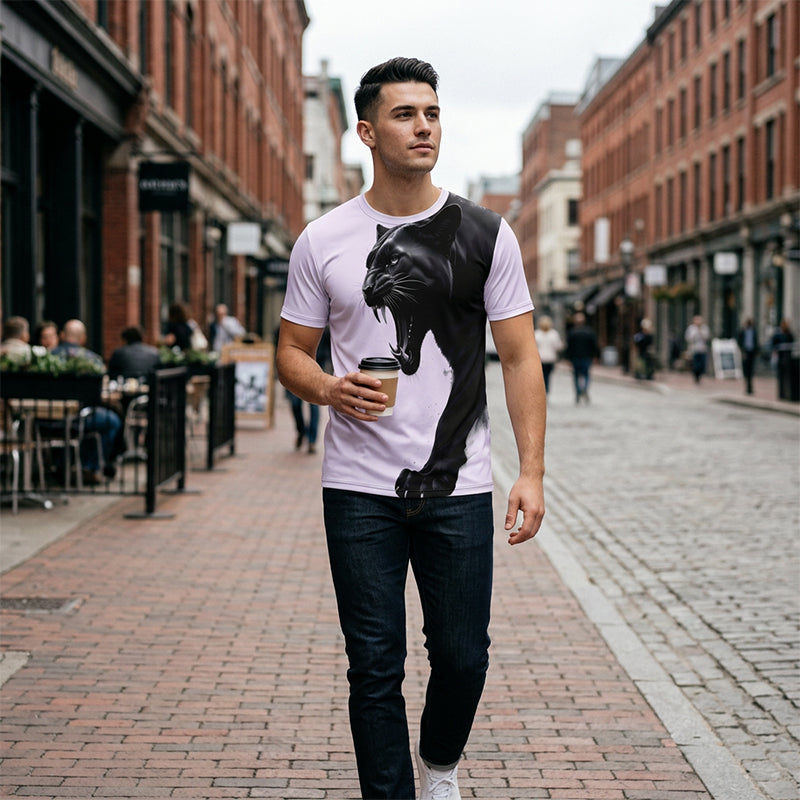 Camiseta Transpirable con Estampado Gráfico para Hombre