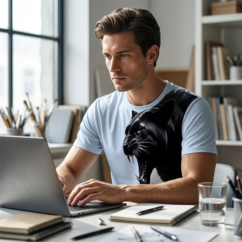 Camiseta Transpirable con Estampado Gráfico para Hombre