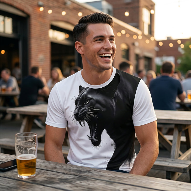 Camiseta Transpirable con Estampado Gráfico para Hombre