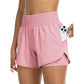 📢 LIMITED TIME 50% OFF! ⏰ Women Athletic Yoga Shorts – Double Layer Gym Shorts with High Waistband & Side Pocket 🏋️‍♀️
