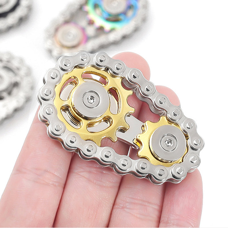 Stainless Steel Gear Chain Fidget Spinner