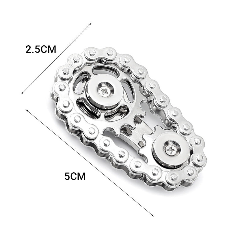 Stainless Steel Gear Chain Fidget Spinner