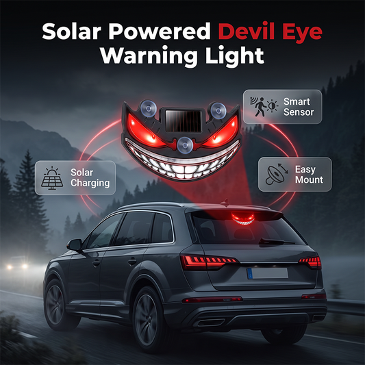 Luz de Advertencia LED Solar Ojo del Diablo para Coche