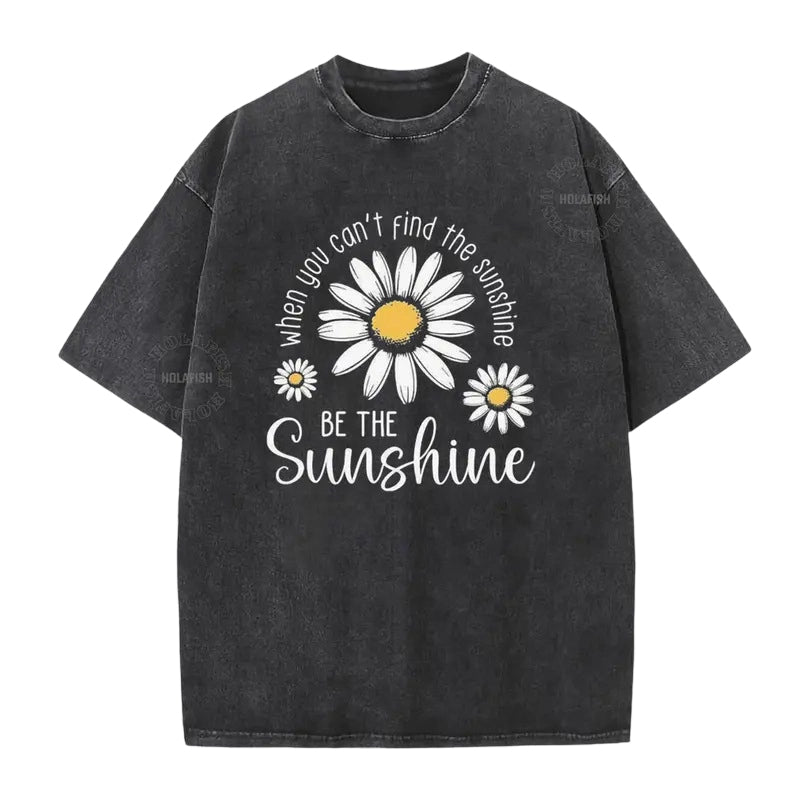 ⏳50 % de descuento⏰Camiseta holgada con estampado vintage de margaritas desgastadas🌼👚