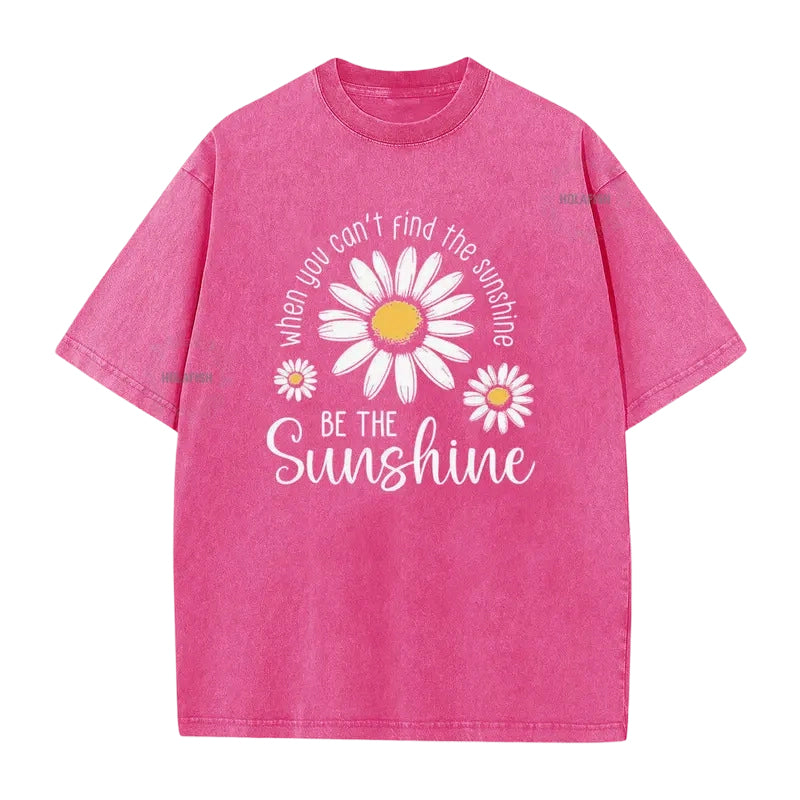 ⏳50 % de descuento⏰Camiseta holgada con estampado vintage de margaritas desgastadas🌼👚