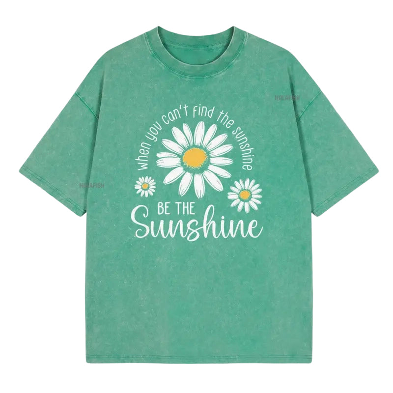⏳50 % de descuento⏰Camiseta holgada con estampado vintage de margaritas desgastadas🌼👚