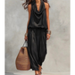 Mono de Pierna Ancha con Cuello Halter para Mujer