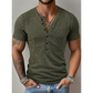 Camiseta de Hombre con Cuello en V, Rayas Bicolor y Textura Primaveral 👕 Rayas Atrevidas, V Profunda – Corte Atlético Moderno para Entrenamiento y Más ✨