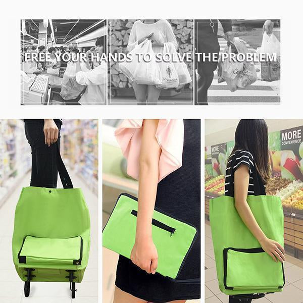 🛒✨ Carro Compra Plegable 2 en 1 – Ligero, Ultra Resistente y Adiós a las Bolsas Pesadas 🛍️💪