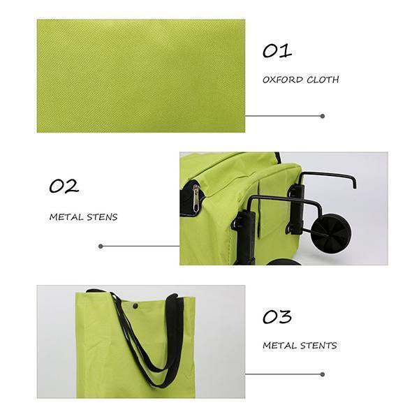 🛒✨ Carro Compra Plegable 2 en 1 – Ligero, Ultra Resistente y Adiós a las Bolsas Pesadas 🛍️💪