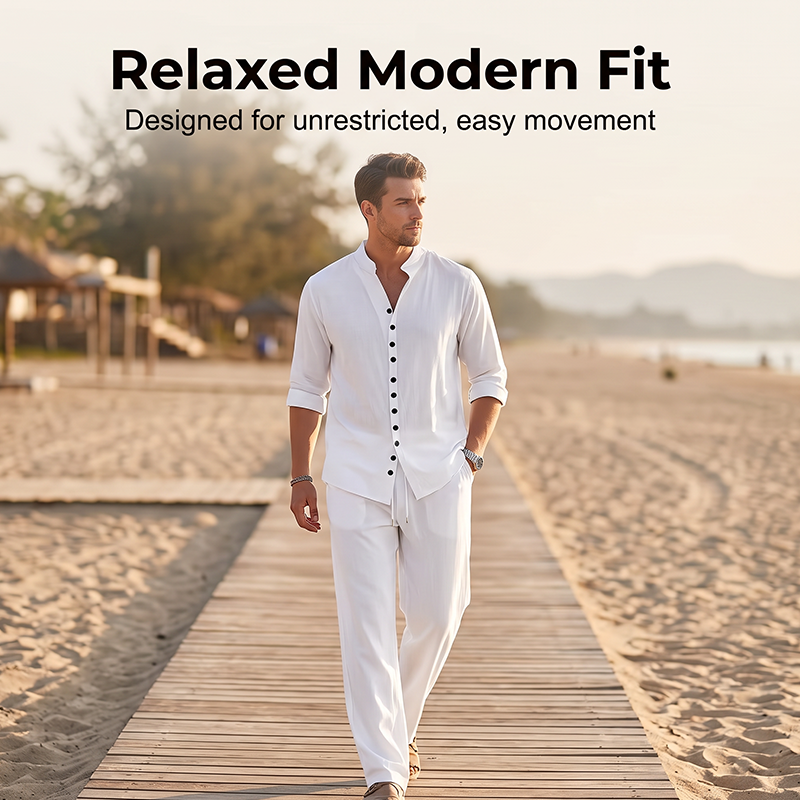 🎉 Oferta 2026 — ¡Más de 56,000 Vendidos! 👔 Conjunto Casual Minimalista de Camisa y Pantalón para Hombre 🩳