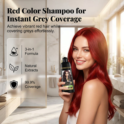 🎉 ¡50% DE DESCUENTO POR TIEMPO LIMITADO! 💇 Champú y acondicionador colorante 3 en 1 para cubrir canas: 99,9 % de cobertura de canas, fórmula botánica natural ✨