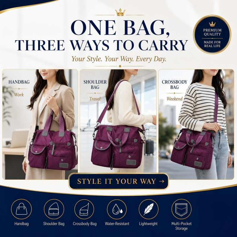 👜💧 Bolso Tote Impermeable Mujer – Gran Capacidad, Protege tus Cosas de la Lluvia y Listo para Todo 🌧️✨