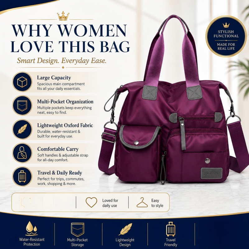 👜💧 Bolso Tote Impermeable Mujer – Gran Capacidad, Protege tus Cosas de la Lluvia y Listo para Todo 🌧️✨