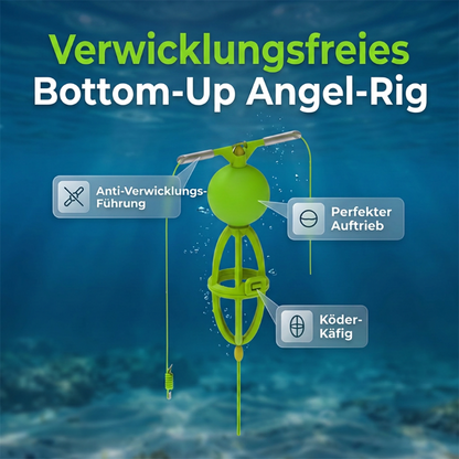 🎣✨ ¡OFERTA 50% OFF! Montaje de Pesca Bottom-Up con Cesta de Cebo – Sistema Anti-Enredos para Atrapar Más Peces Fácilmente 🐟🔥