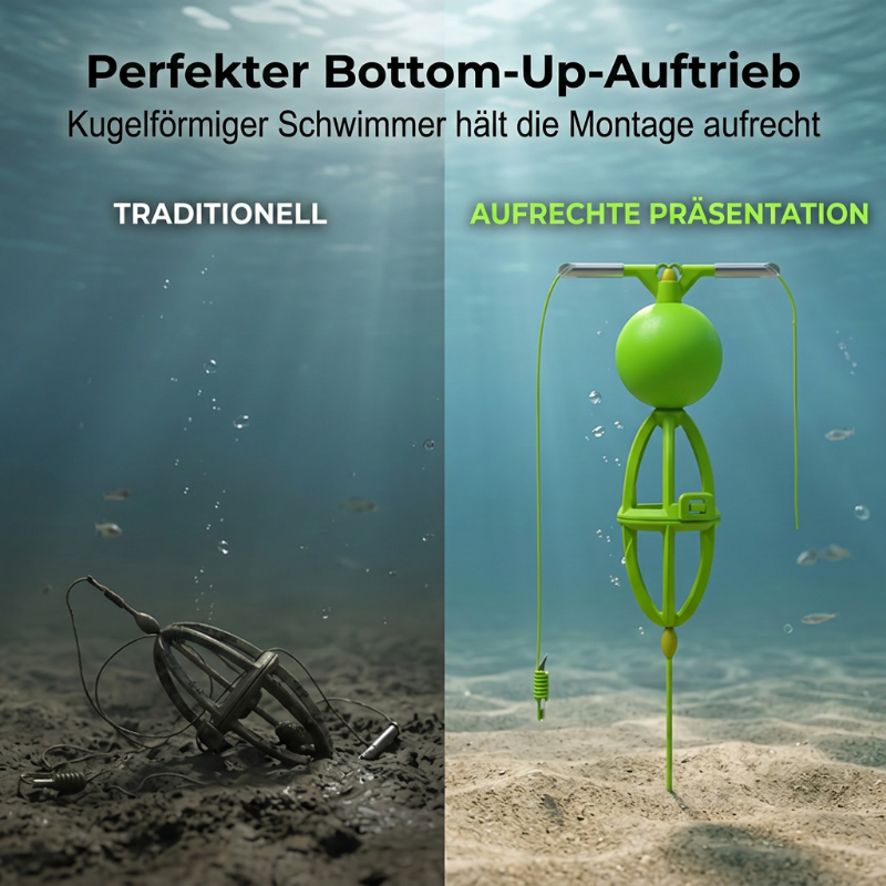 🎣✨ ¡OFERTA 50% OFF! Montaje de Pesca Bottom-Up con Cesta de Cebo – Sistema Anti-Enredos para Atrapar Más Peces Fácilmente 🐟🔥