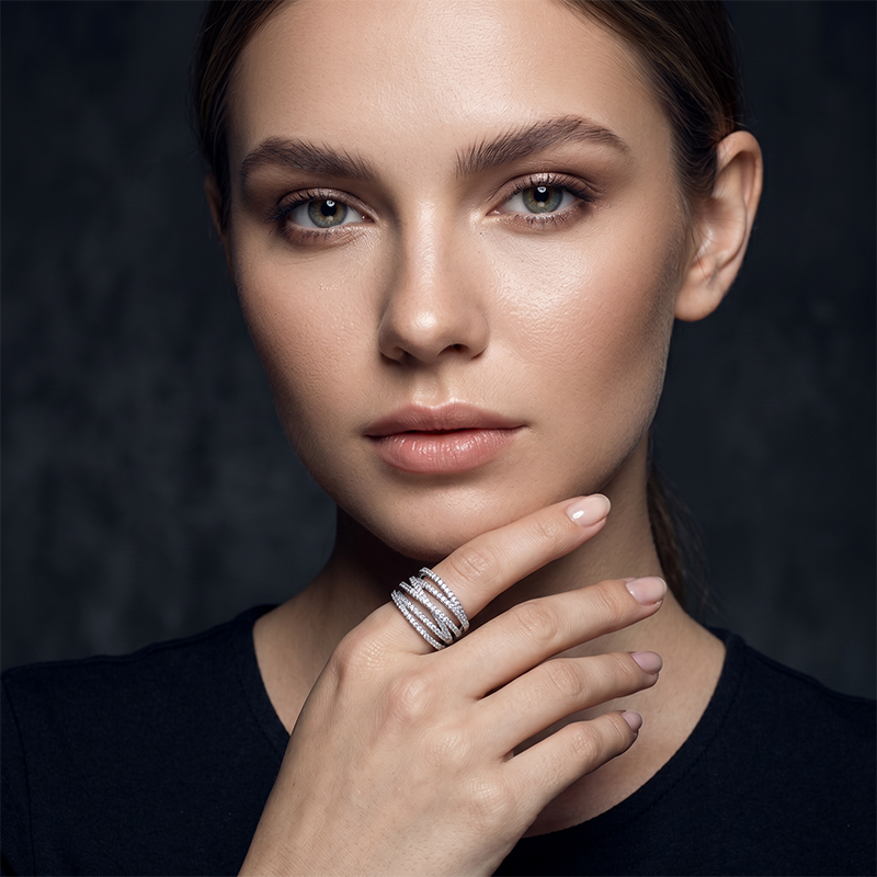 Anillo Cruzado Ajustable de Múltiples Bandas