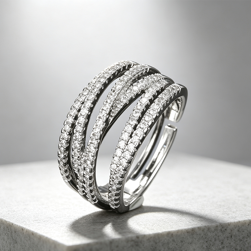 Anillo Cruzado Ajustable de Múltiples Bandas