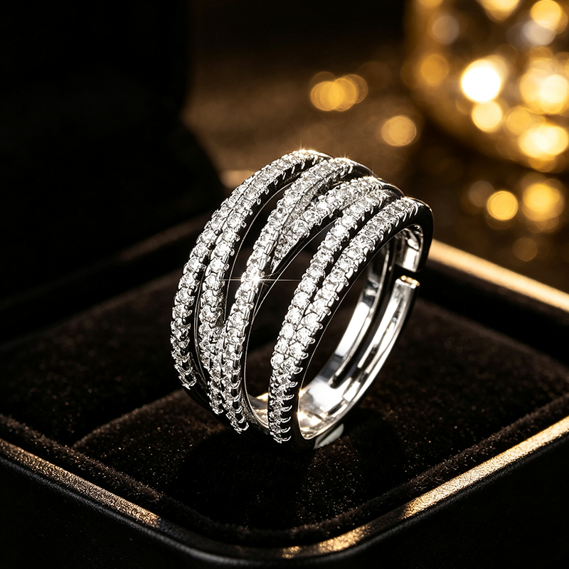 Anillo Cruzado Ajustable de Múltiples Bandas