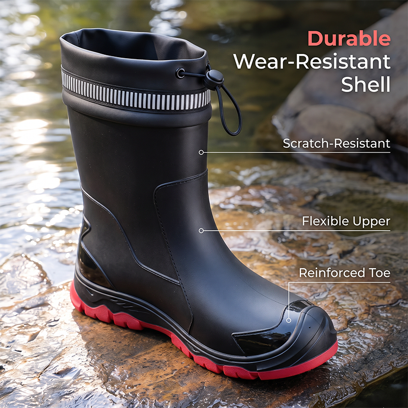 Unisex Mid-Calf Waterproof Rain Boots 🌧️ Splash Through Puddles, Stay Perfectly Dry – Your Wet-Weather Warriors ✨