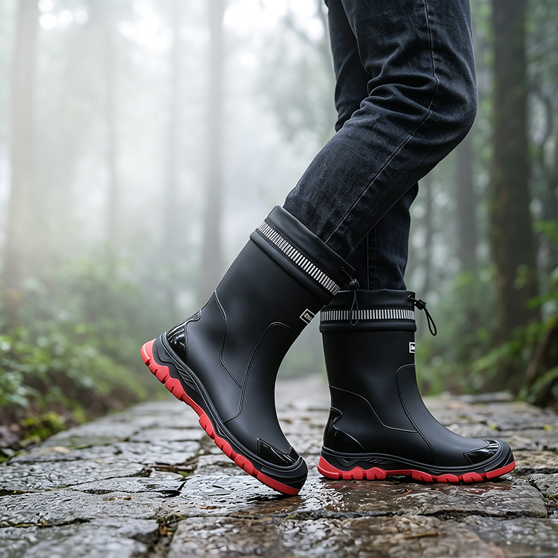 Unisex Mid-Calf Waterproof Rain Boots 🌧️ Splash Through Puddles, Stay Perfectly Dry – Your Wet-Weather Warriors ✨
