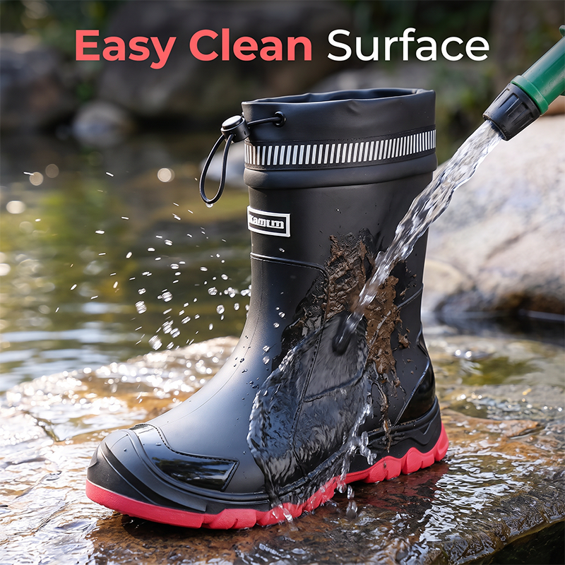 Unisex Mid-Calf Waterproof Rain Boots 🌧️ Splash Through Puddles, Stay Perfectly Dry – Your Wet-Weather Warriors ✨