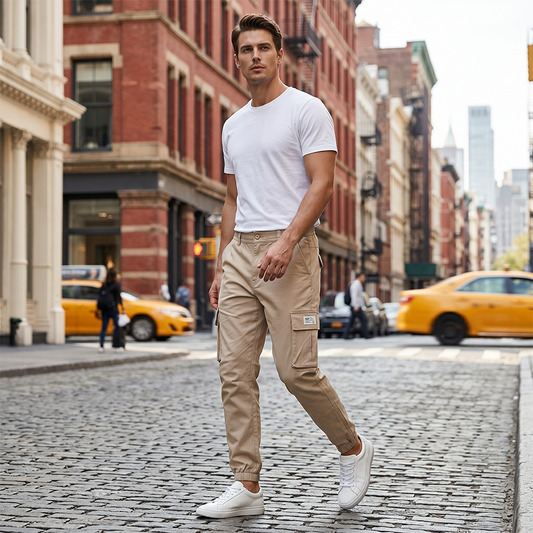 Pantalones Cargo Jogger con Cordón para Hombre