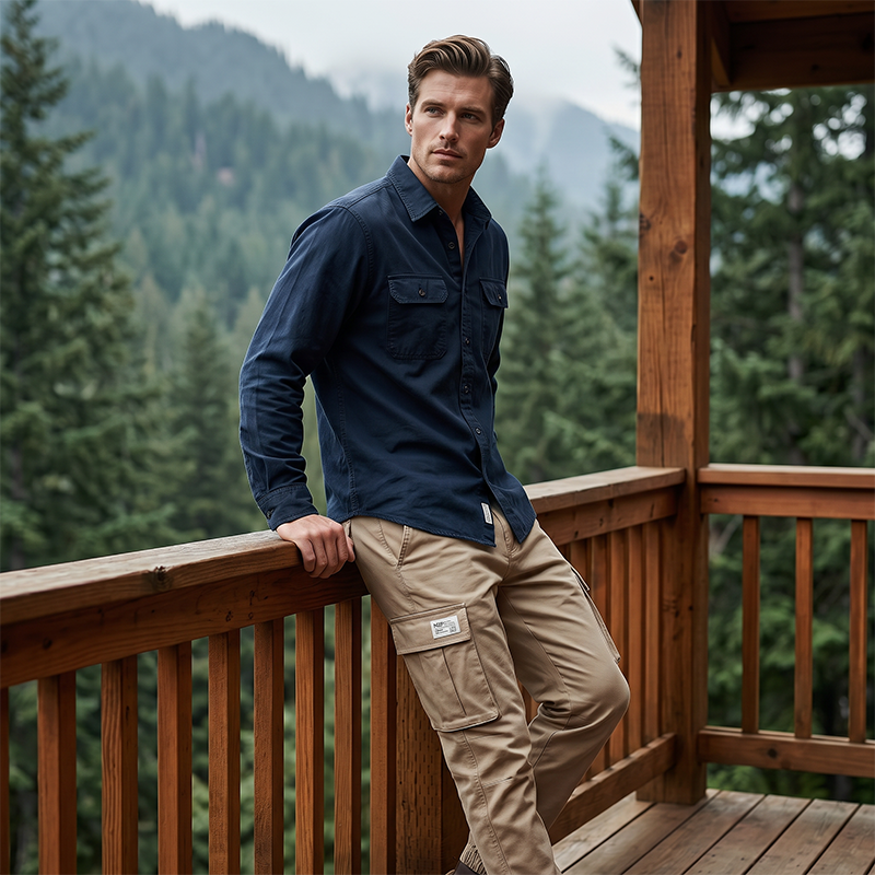 Pantalones Cargo Jogger con Cordón para Hombre