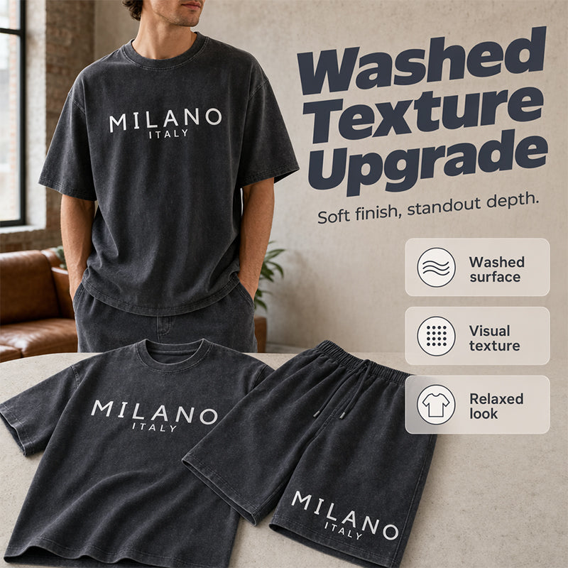 👕🩳 Conjunto Casual de Camiseta y Shorts para Hombre – ¡50% DESCUENTO! Corte relajado, transpirable, perfecto para el verano. 🔥☀️