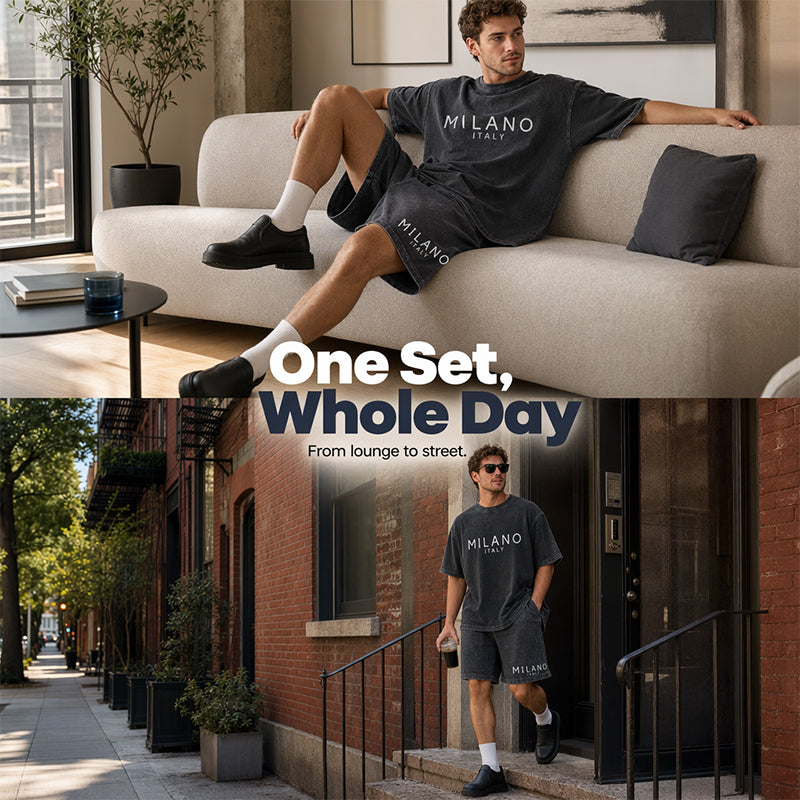 👕🩳 Conjunto Casual de Camiseta y Shorts para Hombre – ¡50% DESCUENTO! Corte relajado, transpirable, perfecto para el verano. 🔥☀️